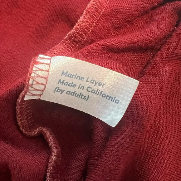 MARINE LAYER Double Knit Henley Shirt in Syrah Stripe - Picture 7 of 9